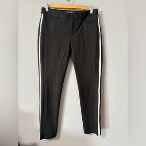 Banana Republic Sloan Slim Side Stripe Skinny Ankle Black Pants. Size 2